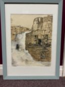 Drawing of High Force Waterfall In North Yorkshire, Dated July 2007. Signed and Dated By The Arti...