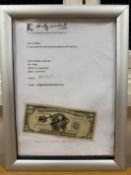 Andy Warhol, Five Dollars, 1976, Signed, Stamped
