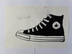 Andy Warhol Mixed Media On Paper Signed, Sealed