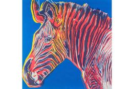 Andy Warhol 'Gevry's Zebra' From 'Endangered Species Series' Silkscreen 1983.