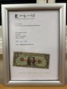 Andy Warhol, One Dollars, 1976, Signed, Stamped