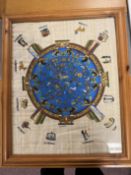 Authentic Hand Painted Ancient Egyptian Papyrus, Signed