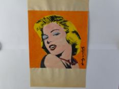 Andy Warhol Mixed Media On Paper Signed, Sealed