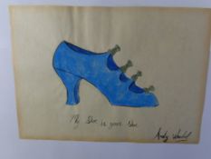 Andy Warhol Mixed Media On Paper Signed, Sealed