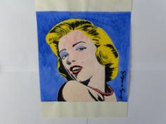 Andy Warhol Mixed Media On Paper Signed, Sealed