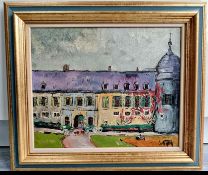 Chateau De Fleville Original Oil Painting By Estelle Juste