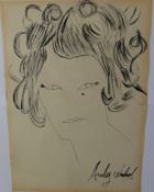 Andy Warhol Mixed Media On Paper Signed, Sealed