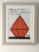 David Shrigley (b 1968) ‘Bring Me The Diamond’ Offset Lithograph, Mini Series Framed, Edition, 20...