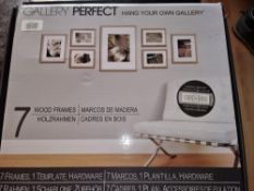New & Boxed J Lewis Gallery Set Multi-Aperture Wood Photo Frames & Mounts, 7 Photo, No VAT JL£65