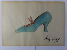Andy Warhol Mixed Media On Paper Signed, Sealed