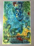 Four Chagall Posters. The Magic Flute For Metropolital Opera, The Abduction of Chloe and Two Othe...