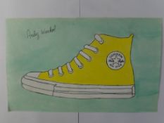 Andy Warhol Mixed Media On Paper Signed, Sealed