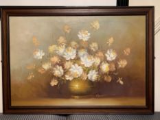 Large Original Oil Painting “Vase of Flowers” By Robert Cox