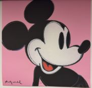 Andy Warhol Mickey Mouse Print, Lithograph Poster, CMOA Stamp