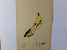 Andy Warhol Mixed Media On Paper Signed, Sealed