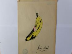 Andy Warhol Mixed Media On Paper Signed, Sealed