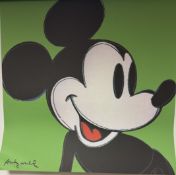 Andy Warhol Mickey Mouse Print, Lithograph Poster, CMOA Stamp