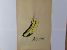 Andy Warhol Mixed Media On Paper Signed, Sealed