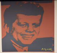 Andy Warhol JFK Print, Lithograph Poster, CMOA Stamp