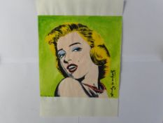 Andy Warhol Mixed Media On Paper Signed, Sealed