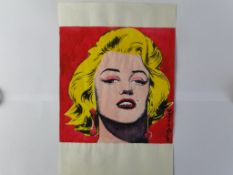 Andy Warhol Mixed Media On Paper Signed, Sealed
