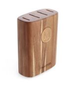4 x Mauviel 1830 Acacia Wood Knife Blocks - 4 Slots Lfd