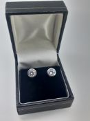 Silver Stud Earring Set With CZ Stones