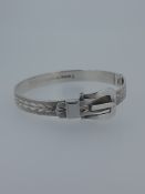 Silver Hallmarked Buckle Bangle
