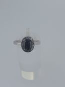 Silver dress ring set with cz stones