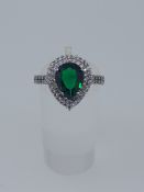 Silver Dress Ring Set With CZ Stones