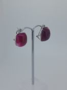 Silver natural died mineral stone pin and sprung back