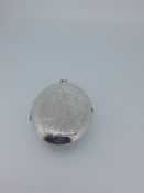 XL Silver Locket Engraved Detail