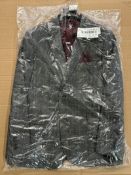 Jacamo Men's Charcoal Check Suit Blazer Jacket Size 46R Regular Fit New