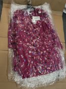 12x Jo By Joanna Hope Pink Long Sleeve Sequin Shift Dress Summer Size 20 New