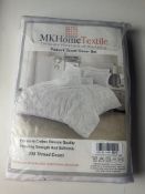 MK Home Pintuck Duvet Cover Set Double