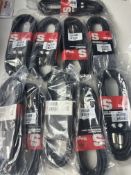 10x Stagg High Quality Microphone Cable 6m - New