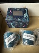 2x Le Creuset Espresso Mugs and 1 Sara Miller Portmeirion Mug - New