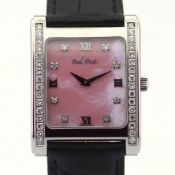 Paul Picot/4079 Diamond Dial Diamond Case Mother of Pearl - Lady's Steel Wristwatch