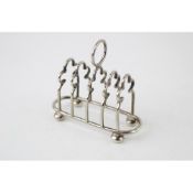 Exquisite Edwardian Sterling Silver Toast Rack