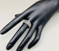 Vintage Sterling Silver Celtic Design Band Ring Size O Us 7 4g 8mm Band