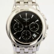 Longines/Flagship Automatic Chronograph Date - Gentlemen's Steel Wristwatch