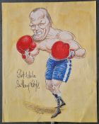 Sir Henry Cooper Signed Caricature Photo