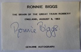 Ronnie Biggs Original Signature