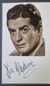 Victor Mature Signed Photo Postcard