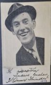Tommy Trinder Signed Card