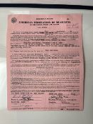 Jerry Lee Lewis Original Signed Contract 1966