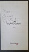 Linford Christie Signed Concorde Menu