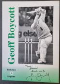 Geoff Boycott Signed Biography Brochure