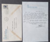 Stan Laurel Signed Letter With Envelope