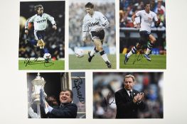 Spurs Legends: Lineker, Redknapp, Venables, Ginola & Bale Original Signatures
